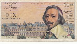 Francia 10 francs 1960 . Posta van , olvass !