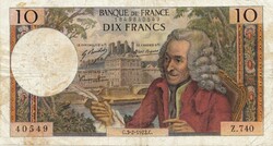 Francia 10 francs 1972 C. Posta van , olvass !