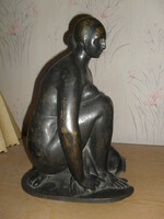 László László Beszédes (1874-1922) bronze nude statue