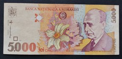 Romania 5000 lei 1998, vf+