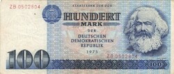 100 márka 1975 NDK Németország Replacement  "ZB" Ritka