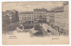 József-tér Budapest - long addressed antique postcard