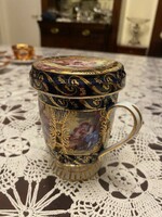 Meissen stílusú porcelán teás csésze