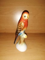 Bodrogkeresztúri kerámia papagáj madár figura - 14 cm magas