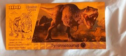 Tyrannosaurus - colored, gilded, plastic sheet. HUF 800/pc.
