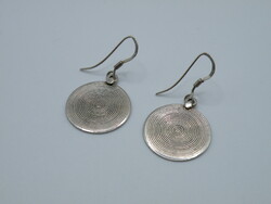 UK0003  Lógós kör alakú ezüst fülbevaló 925