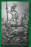 Dürer: Szent György, öntött vas plakett 1943