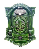 A779 antique enameled cast iron fireplace stove