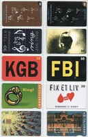 Foreign phone card 0407 10 pcs. A variety of Danish