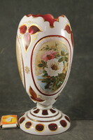 Antique bieder hand-painted peeled glass vase 919