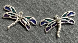 Dragonfly, large sterling silver earrings 925 - new