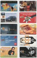 Foreign telephone card 0404 10 pcs. A variety of French