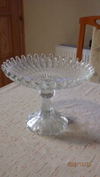 Glass serving bowl with base