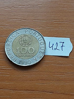 Portugal 100 escudos 1990 pedro nunes bimetal 427