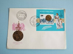 Fdc (c9) - 1980. Olympic medalists iv. Block - Moscow - (cat.: 500.-)