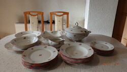 Haas & Czjzek teljes étkészlet Pipacs mintás; A karácsonyi asztal dísze is lehetne!