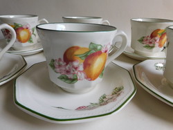 Churchill English tea set with fruit pattern - for 6 people