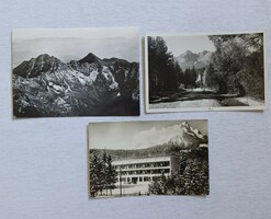 Magas Tátra: képes levelezőlapok Szlovákiából, az 1960-as évek elejéről. 3 darab