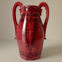 Emil Fischer vase with Hungarian motifs