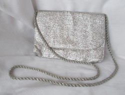 Italian silver glitter bag, party bag, reticule