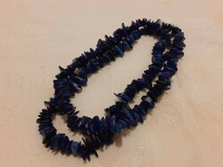 Long, blue mother-of-pearl necklace (for re-stringing)
