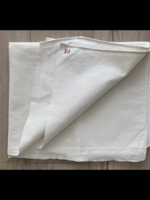 Home-woven, hand-woven thick linen sheet, tablecloth 132x170 cm - monogrammed