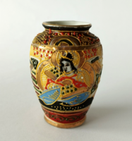 Old hand-painted Japanese satsuma porcelain small vase