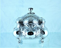 Dreamy, antique silver box, German, ca. 1890!!!