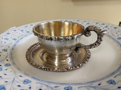 Charming silver cup with coaster