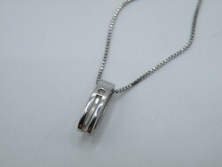 UK0024  925 Ezüst nyaklánc és brill köves medál