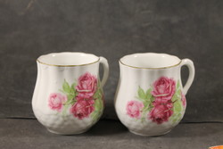 Pair of Zsolnay rose-bellied mugs 922