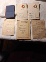 Certificates. National peasant party, application book, membership book for new owners, etc.
