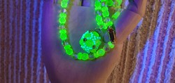 Genuine Czech Uranium Glass Necklace #23010