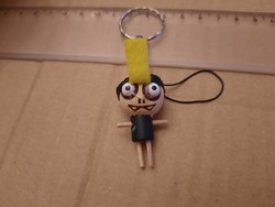 Zombie keychain, wooden, handmade, negotiable