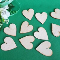 New, natural-colored, heart-shaped ornament, decoration, wedding accessory - piece by piece
