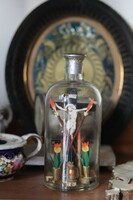 Régi türelem üveg -  Religious Theme Whimsy Bottle