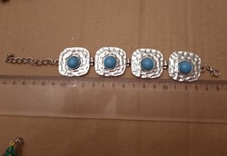 Medical metal, stainless steel, turquoise stone bracelet, negotiable