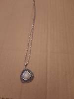 Medical metal, stainless steel, white agate stone necklace, negotiable