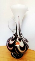 Vetreria Barbieri Opaline Firenze füles váza 1970-1980-es évek Olaszország