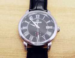 Goer skeleton automatic men's watch, mint condition, quality leather strap, classic style
