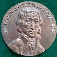 Nagy Geza: bronze medal, plaque, relief of Mihály the Brave from Csocona