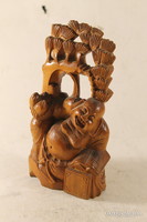 Hand carved wooden Buddha