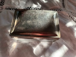 Old art deco glass jar with metal lid for sale!