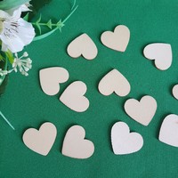 New, natural-colored, heart-shaped ornament, decoration, wedding accessory - piece by piece