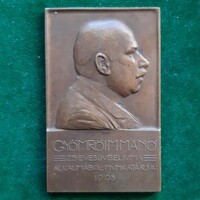 József Reményi: Gyumrői (Gelb) m. Elf plaque 1908