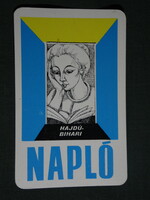Kártyanaptár, Hajdúbihari Napló napilap, újság, magazin, grafikai rajzos, 1982,   (4)