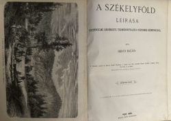 Balázs Orbán: description of Székelyföld Vol. iii. Three chairs. Original release.