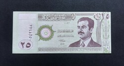 Iraq / Irak 25 Dinars / Dínár 2001, UNC