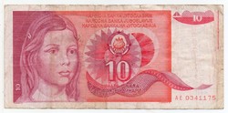 Jugoszlávia 10 jugoszláv Dinár, 1990