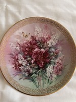 Dreamy lena liu numbered decorative plate with peonies and lilacs,